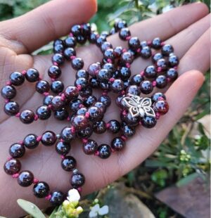 Garnet Butterfly Prayer Beads