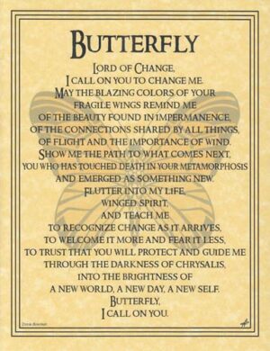 Butterfly Prayer Blessing Poster